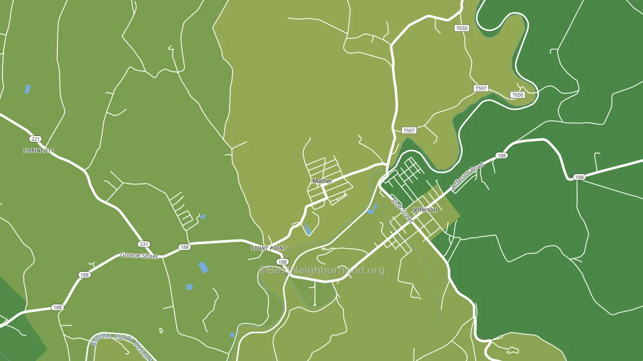 15346, PA block-group voter-turnout map