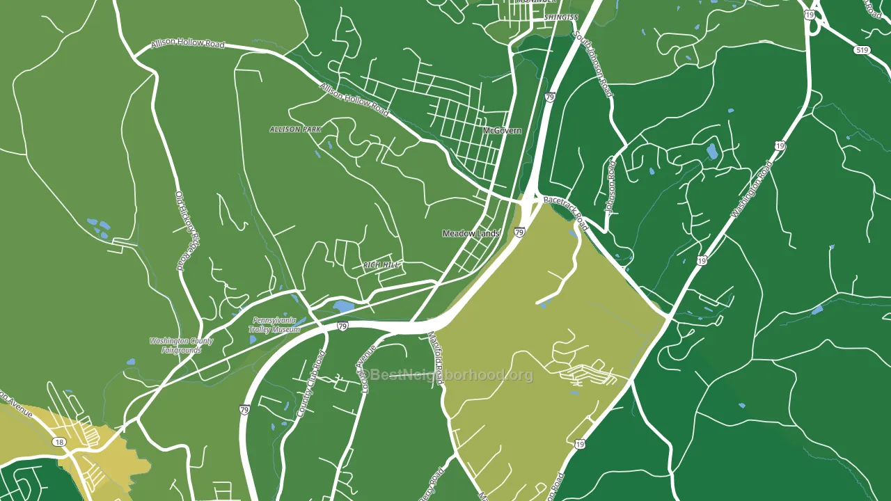 15347, PA block-group voter-turnout map
