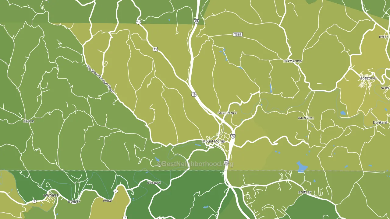 15349, PA block-group voter-turnout map