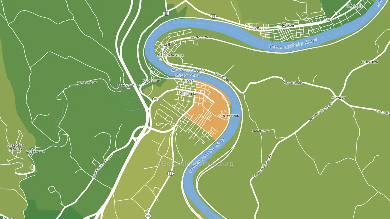 15419, PA block-group voter-turnout map