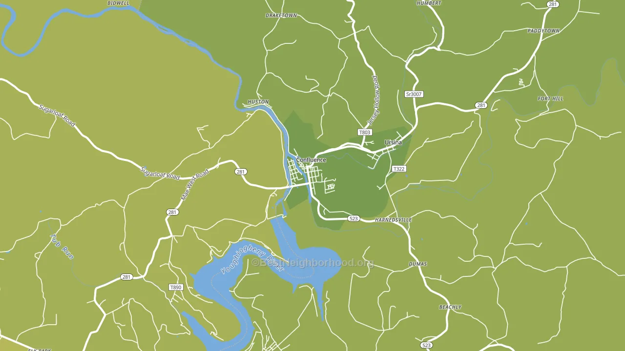 15424, PA block-group voter-turnout map
