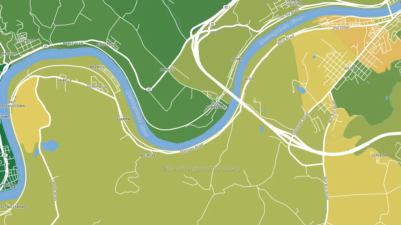 15429, PA block-group voter-turnout map