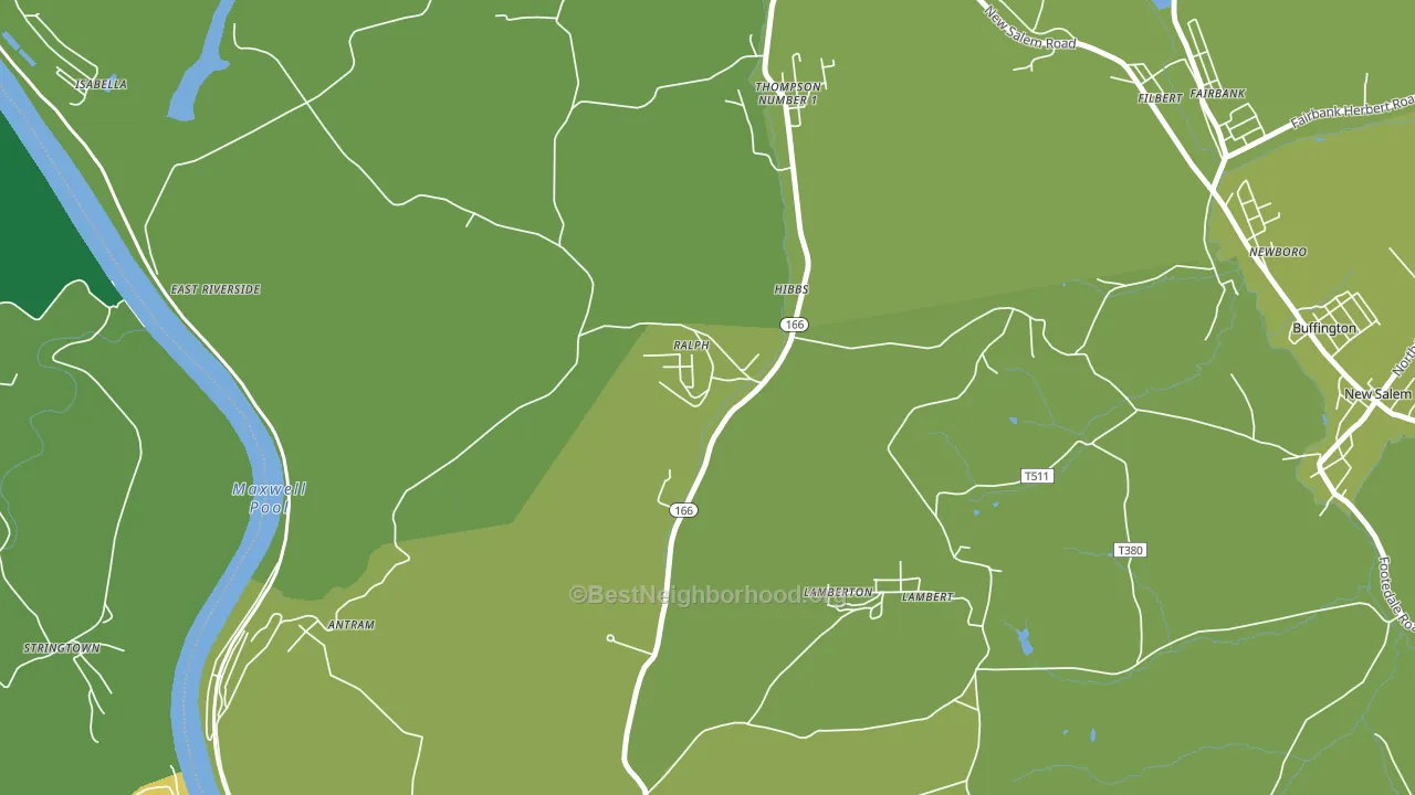 15443, PA block-group voter-turnout map
