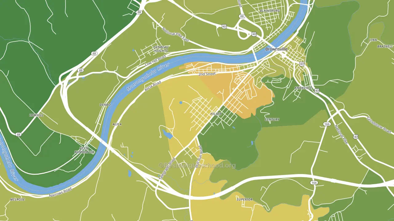 15444, PA block-group voter-turnout map