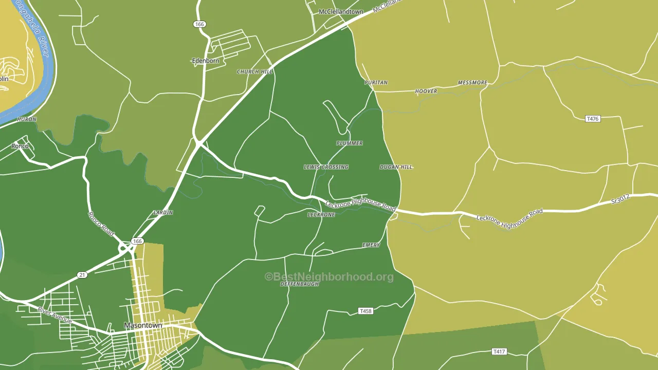 15454, PA block-group voter-turnout map