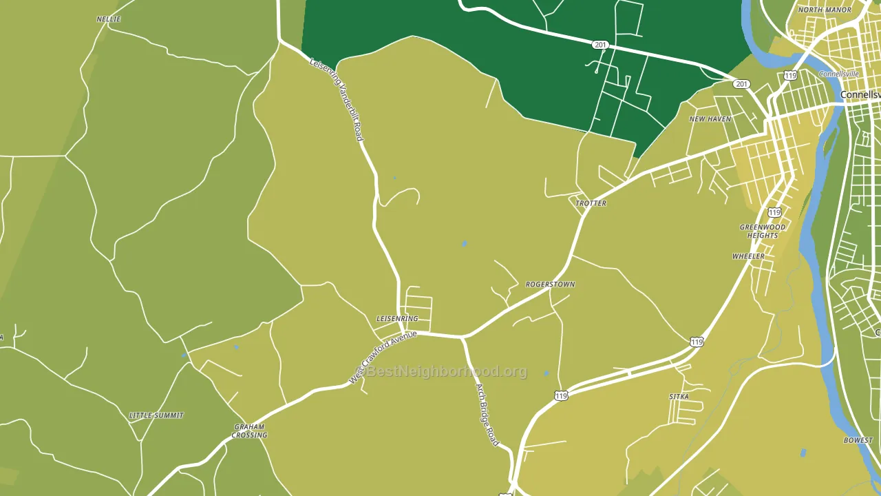15455, PA block-group voter-turnout map