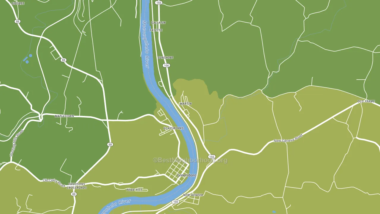 15460, PA block-group voter-turnout map