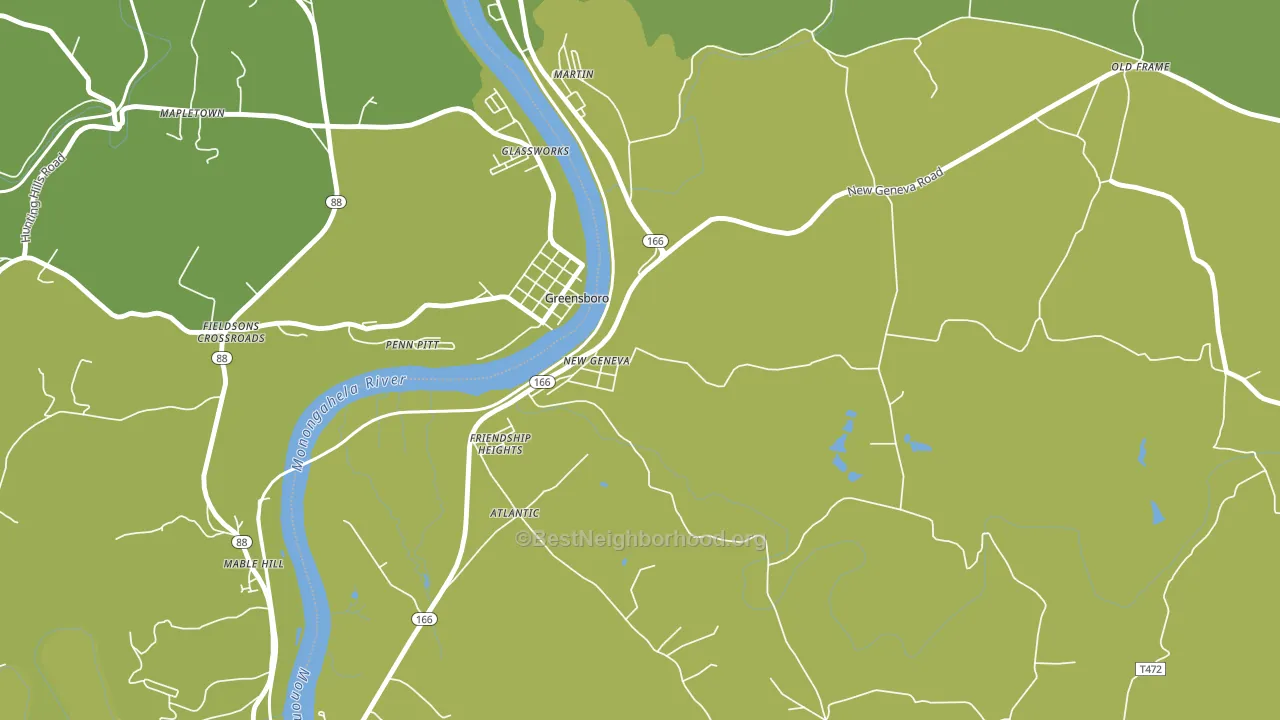 15467, PA block-group voter-turnout map