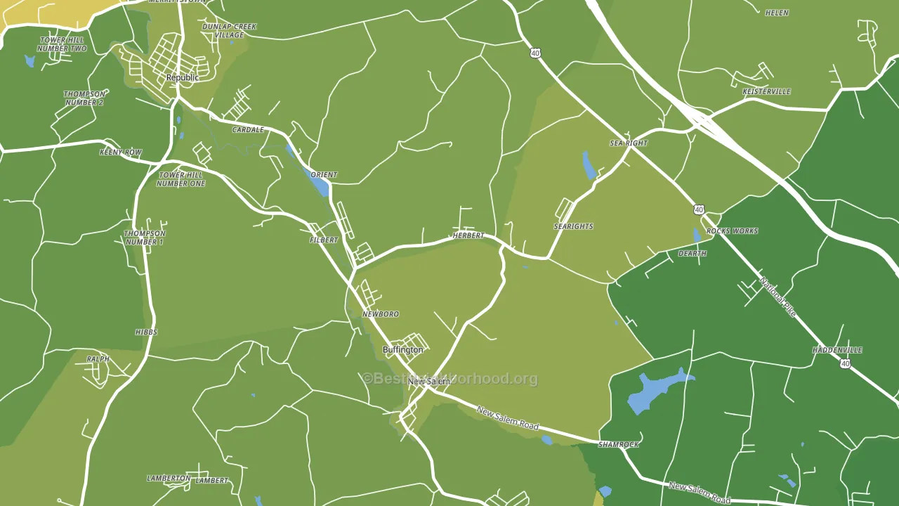 15468, PA block-group voter-turnout map