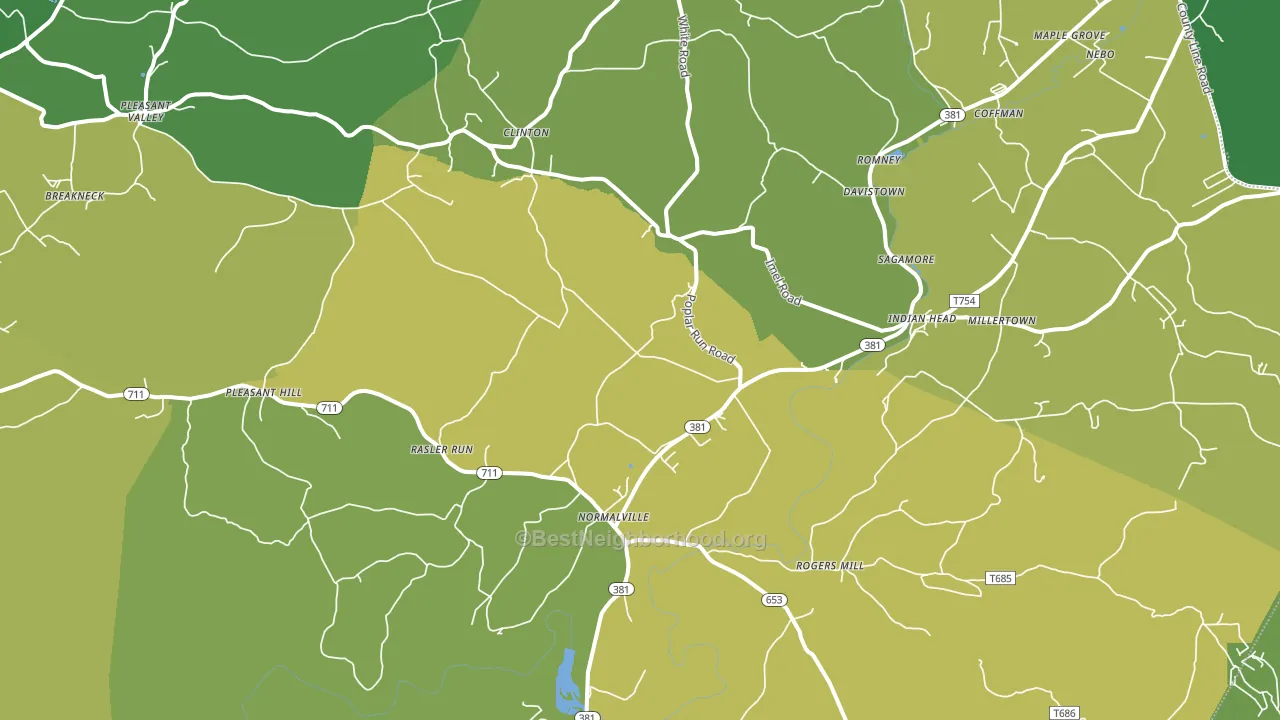 15469, PA block-group voter-turnout map