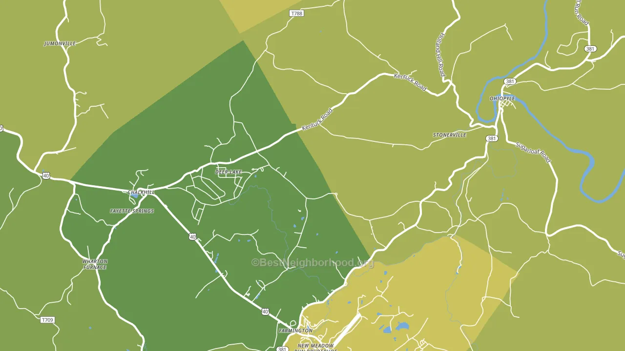 15470, PA block-group voter-turnout map