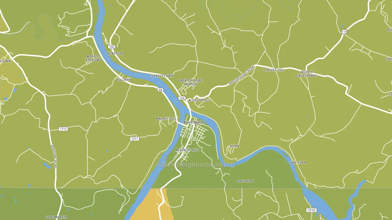 15474, PA block-group voter-turnout map