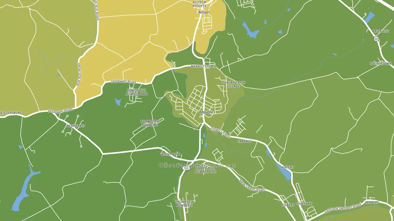 15475, PA block-group voter-turnout map