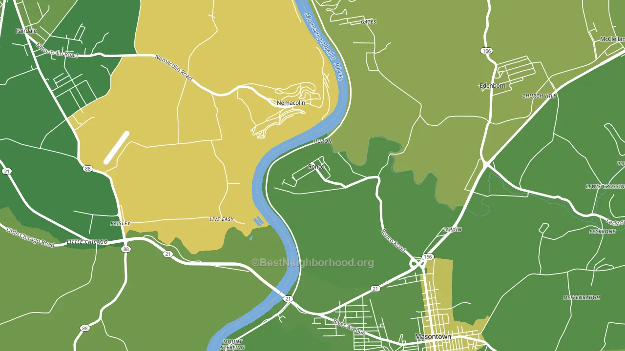 15476, PA block-group voter-turnout map