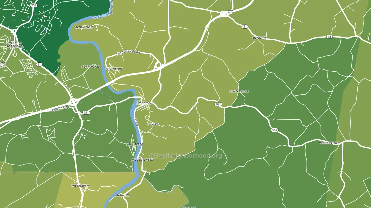 15479, PA block-group voter-turnout map