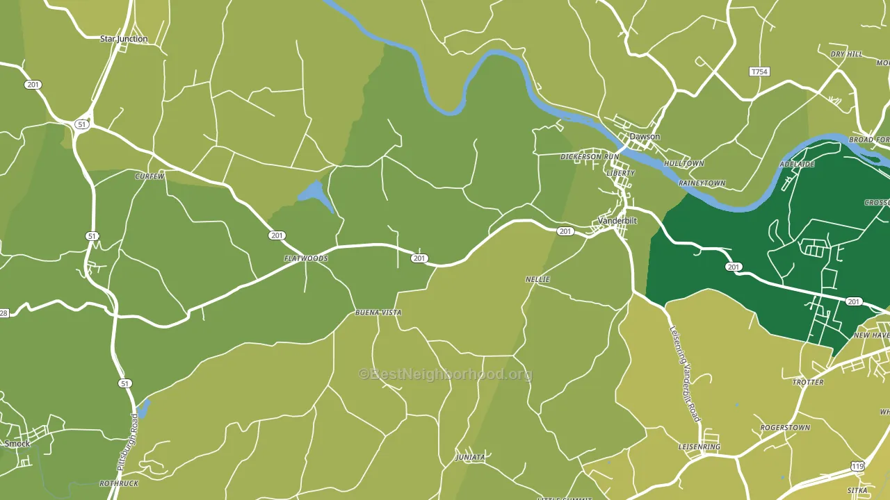 15486, PA block-group voter-turnout map
