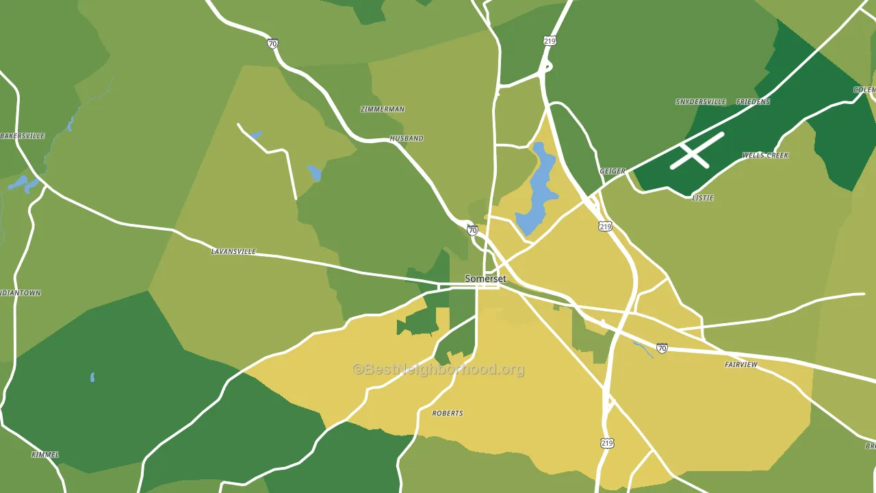 15501, PA block-group voter-turnout map