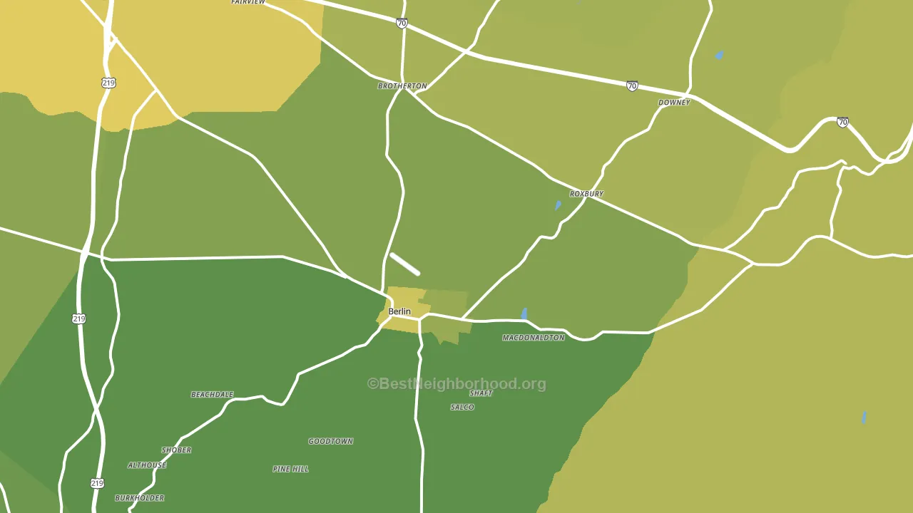 15530, PA block-group voter-turnout map