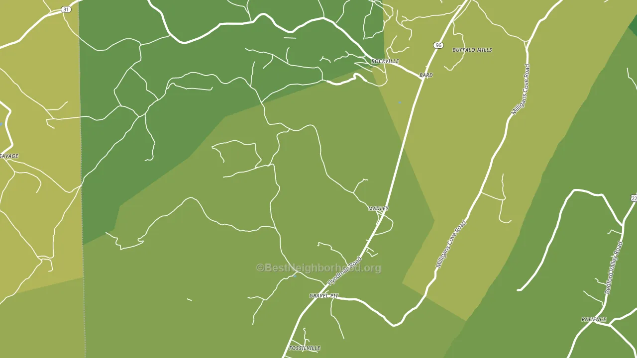 15534, PA block-group voter-turnout map