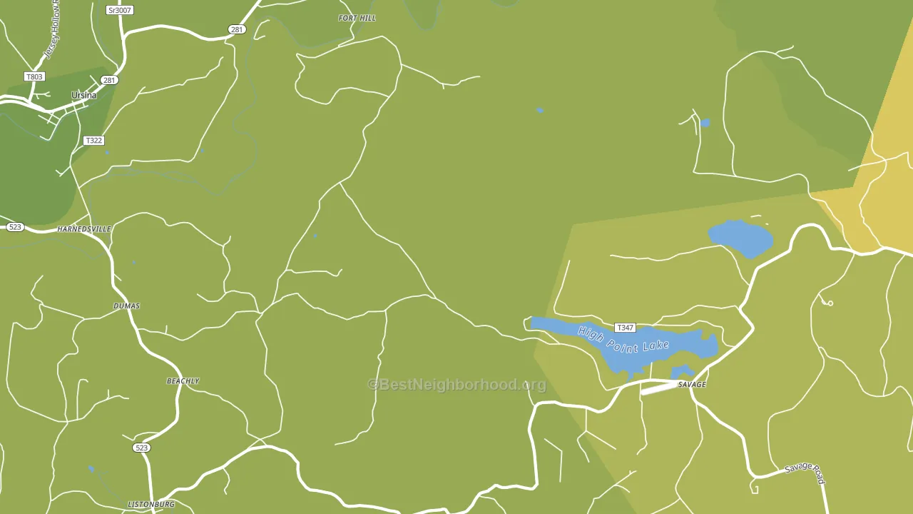 15540, PA block-group voter-turnout map