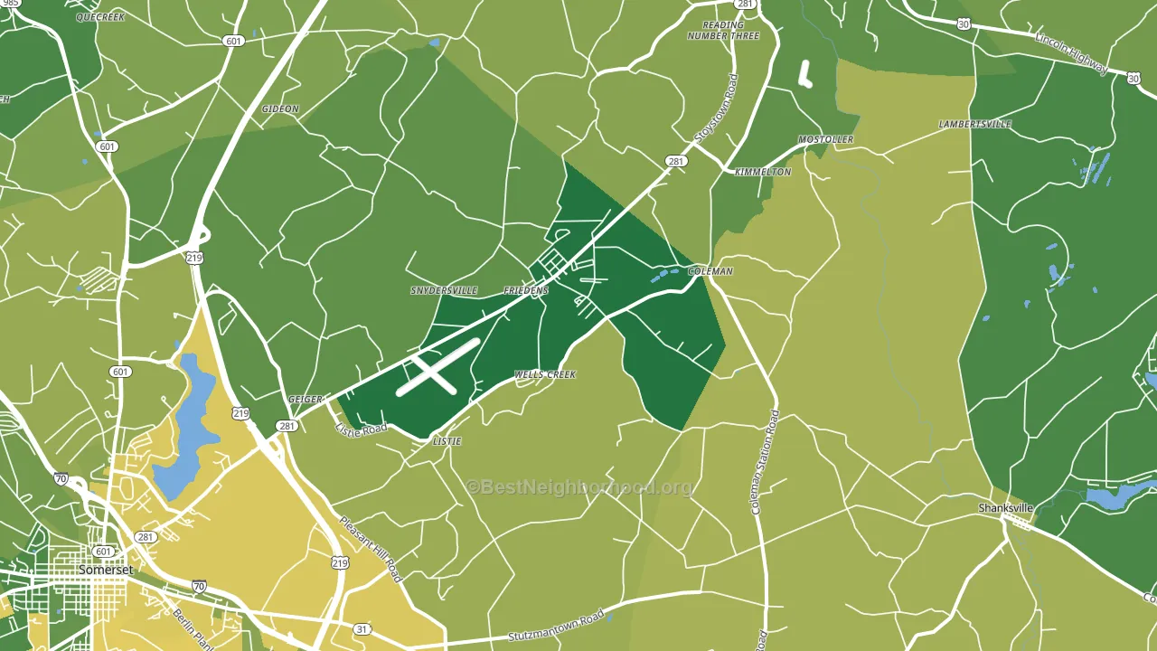15541, PA block-group voter-turnout map