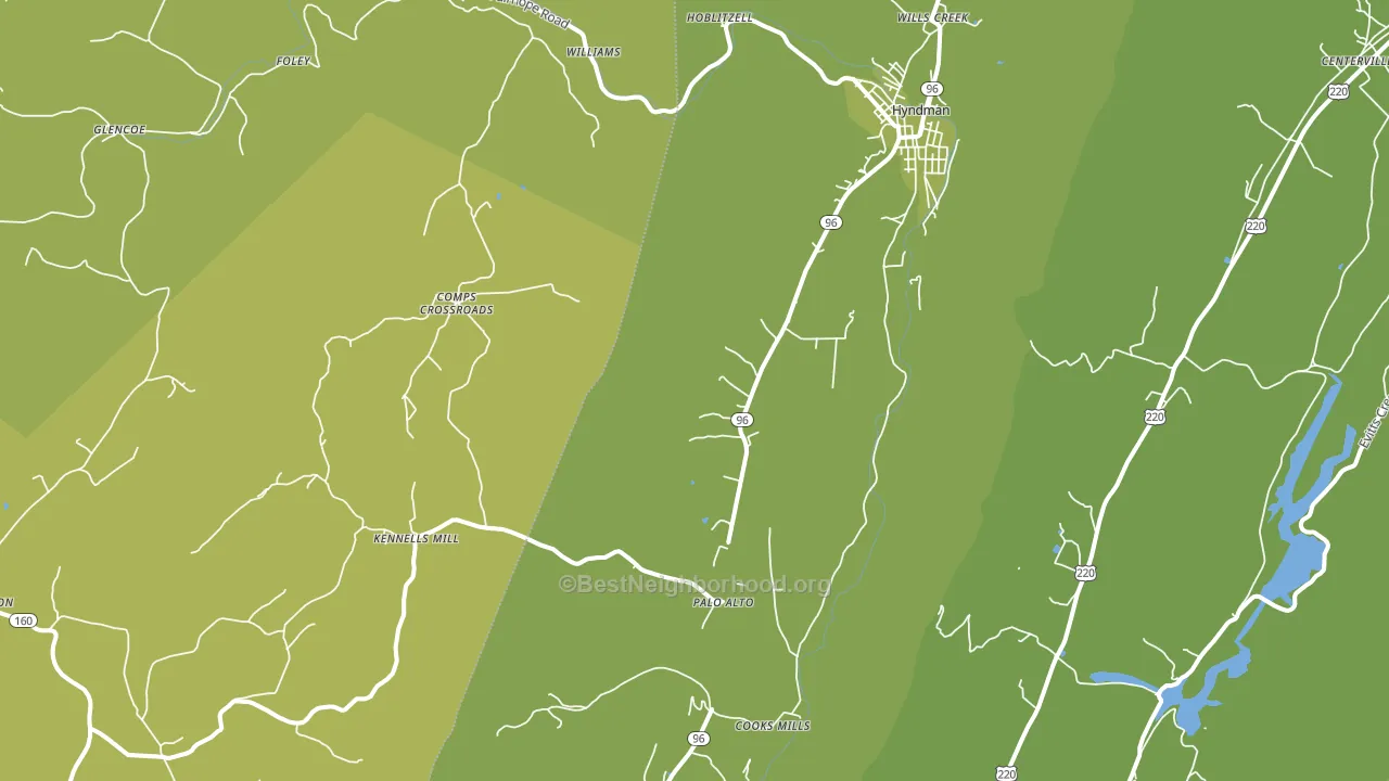 15545, PA block-group voter-turnout map