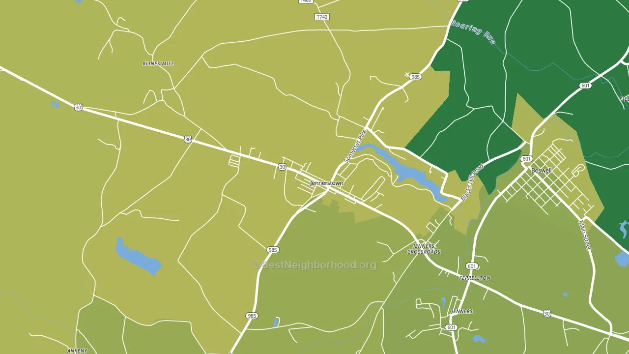 15547, PA block-group voter-turnout map