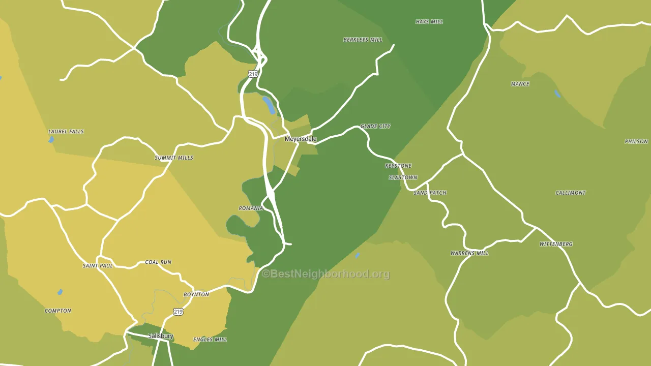 15552, PA block-group voter-turnout map