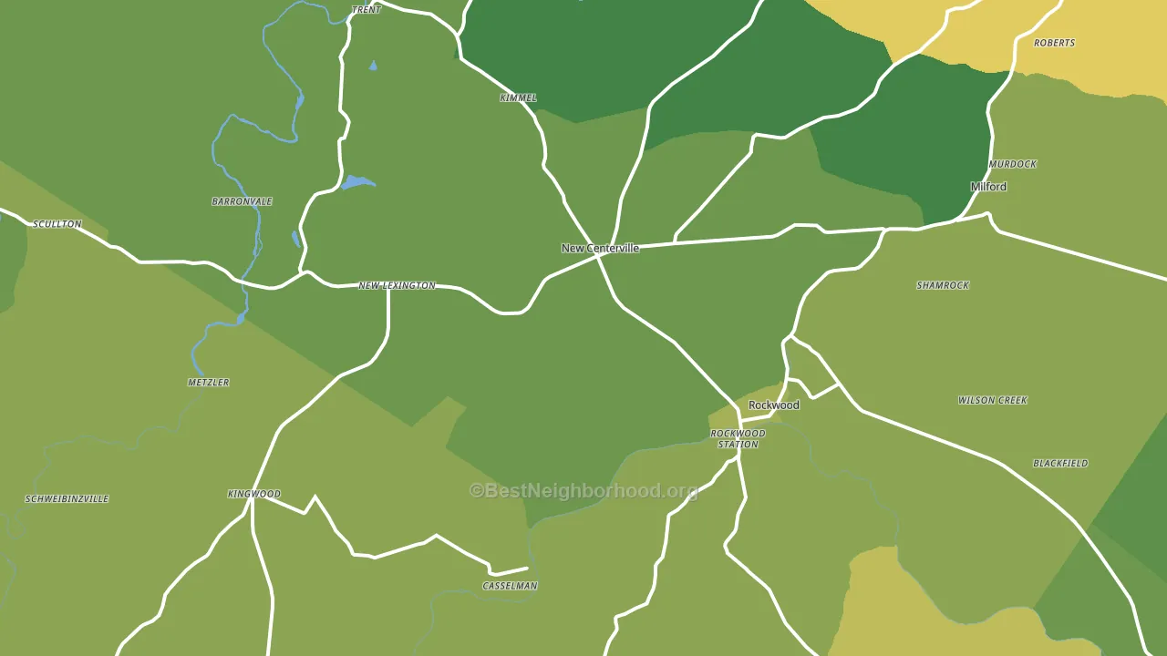 15557, PA block-group voter-turnout map