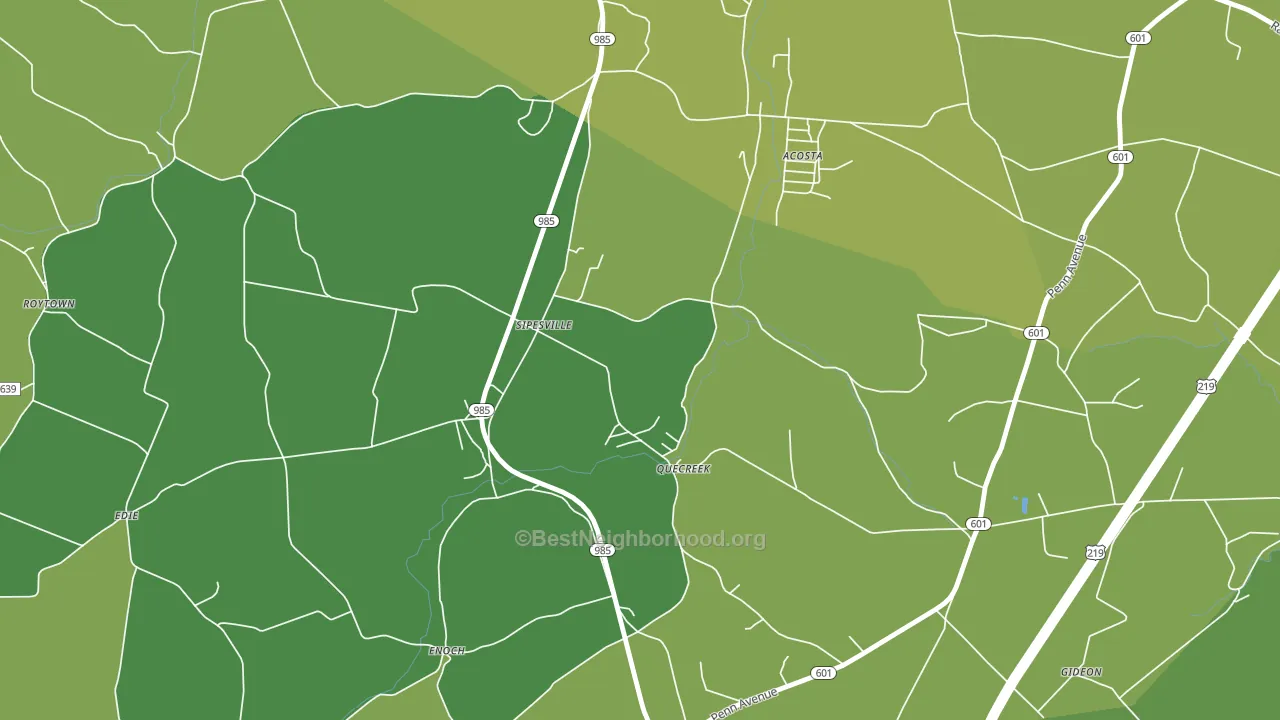 15561, PA block-group voter-turnout map