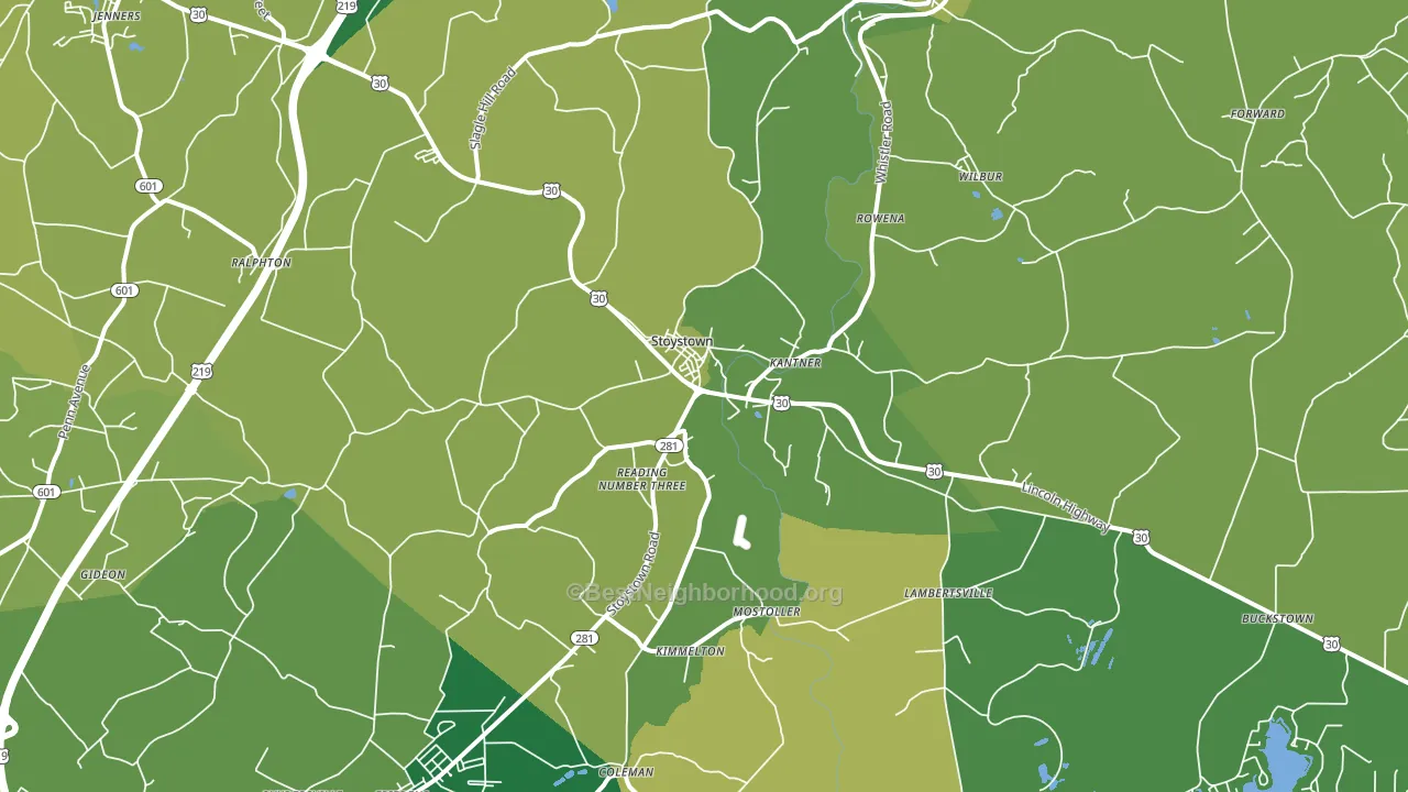 15563, PA block-group voter-turnout map