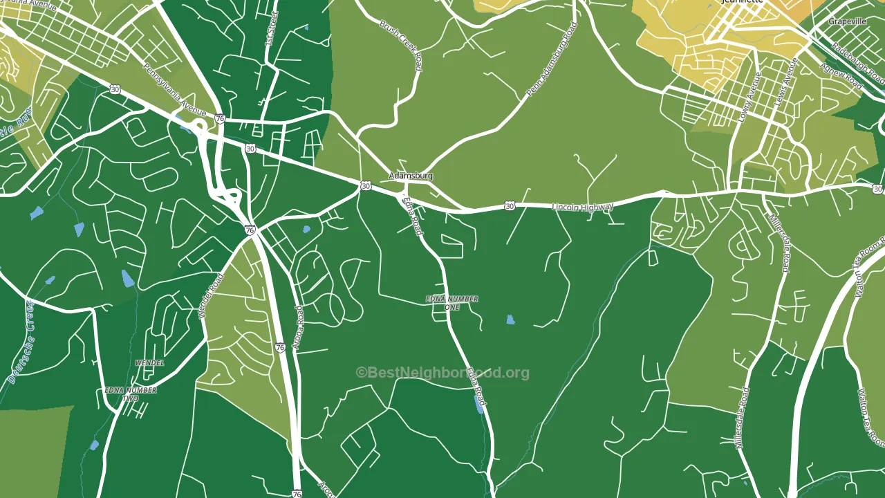 15611, PA block-group voter-turnout map