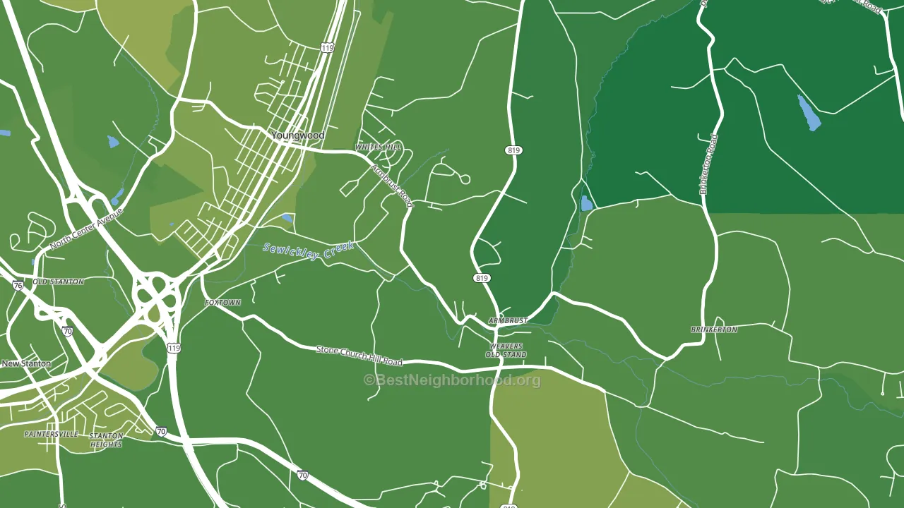 15616, PA block-group voter-turnout map