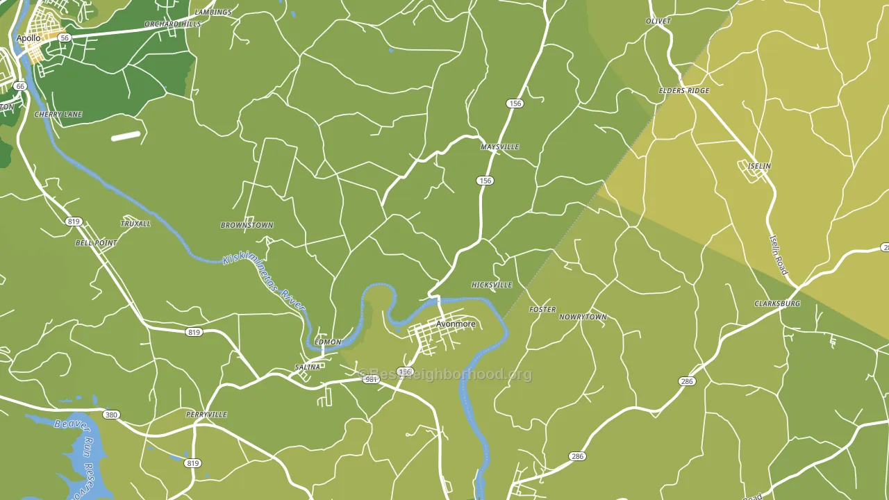 15618, PA block-group voter-turnout map