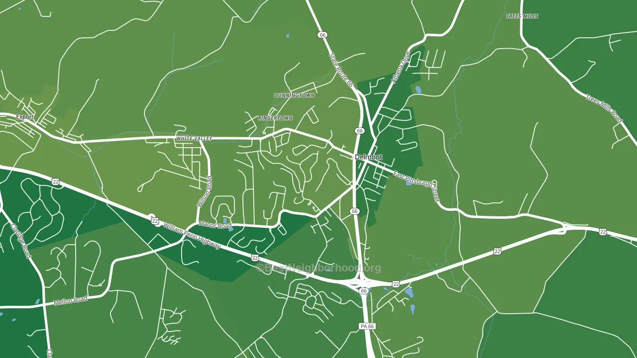15626, PA block-group voter-turnout map