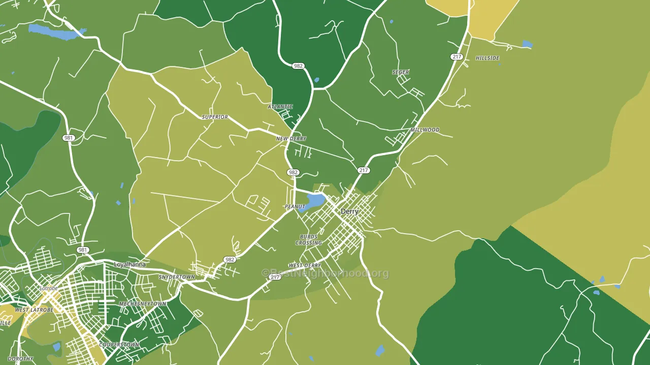 15627, PA block-group voter-turnout map