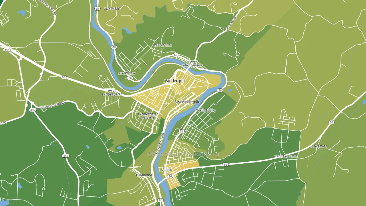 15629, PA block-group voter-turnout map