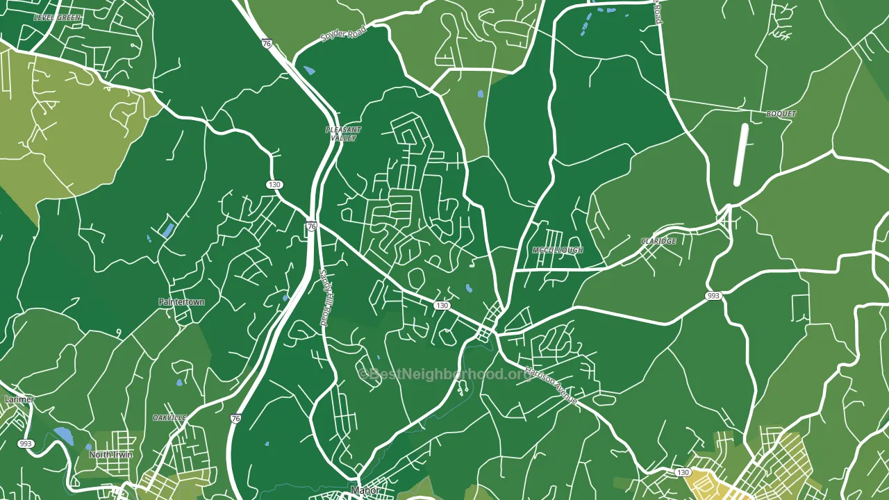 15636, PA block-group voter-turnout map