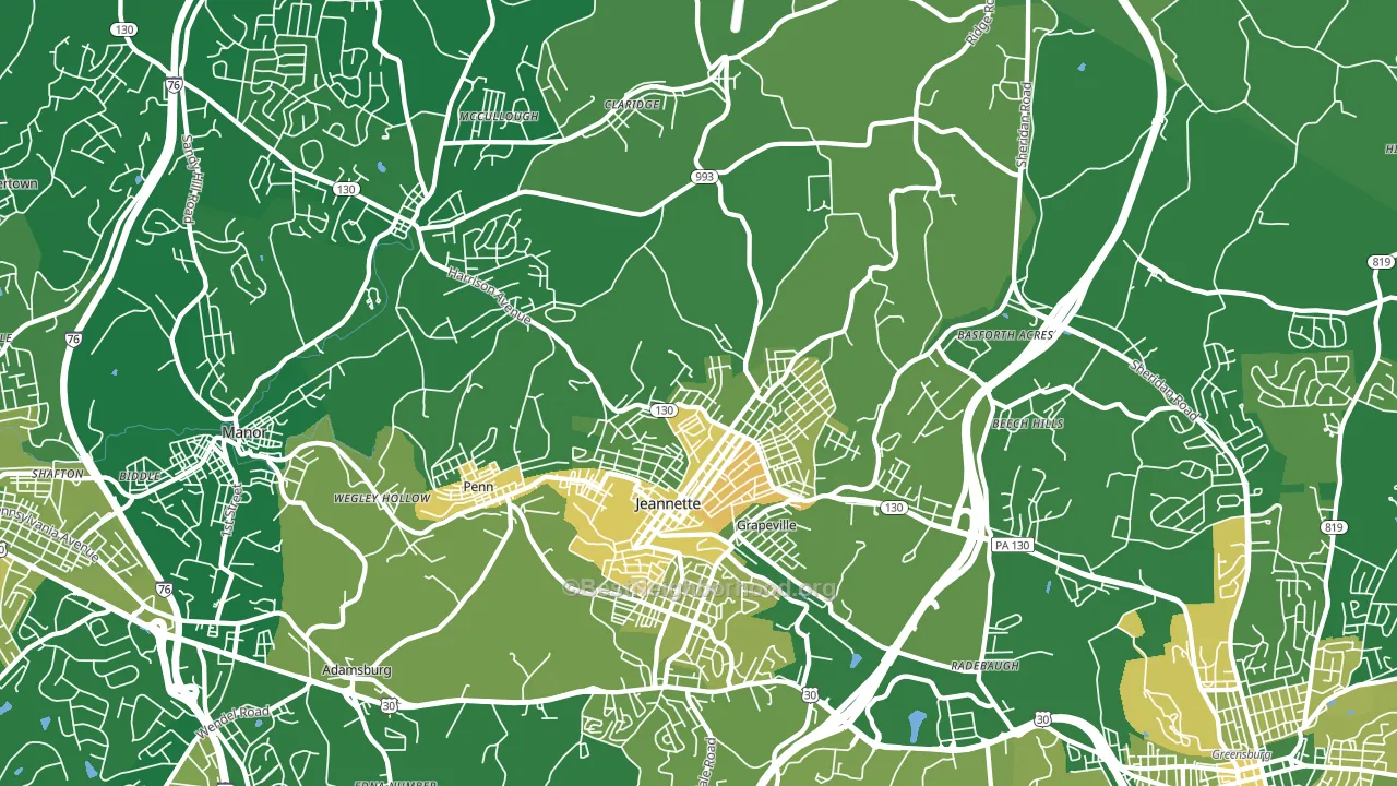 15644, PA block-group voter-turnout map