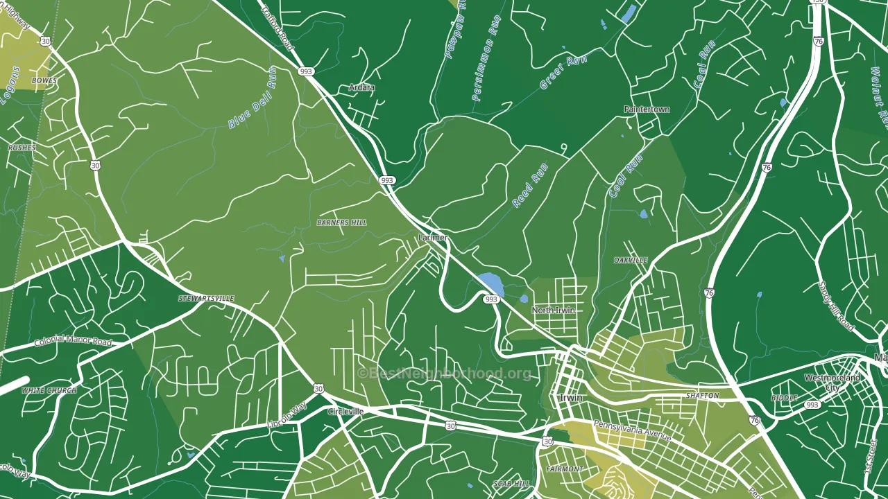 15647, PA block-group voter-turnout map