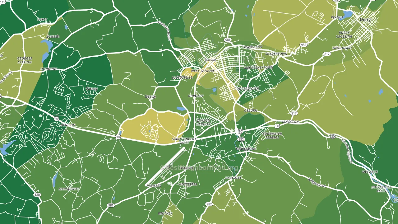15650, PA block-group voter-turnout map