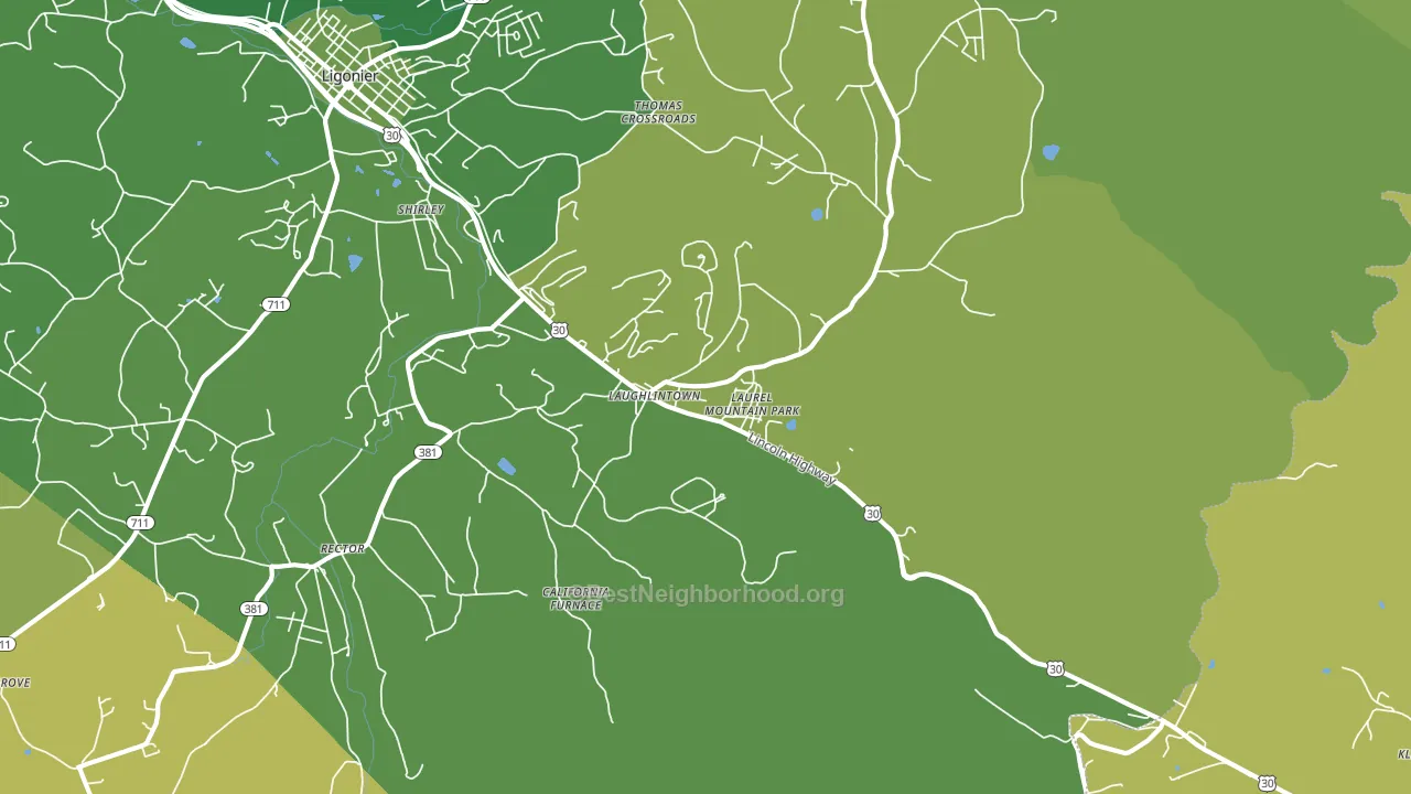 15655, PA block-group voter-turnout map