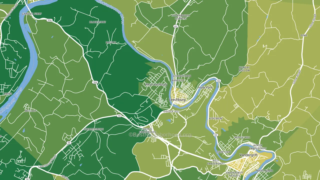 15656, PA block-group voter-turnout map