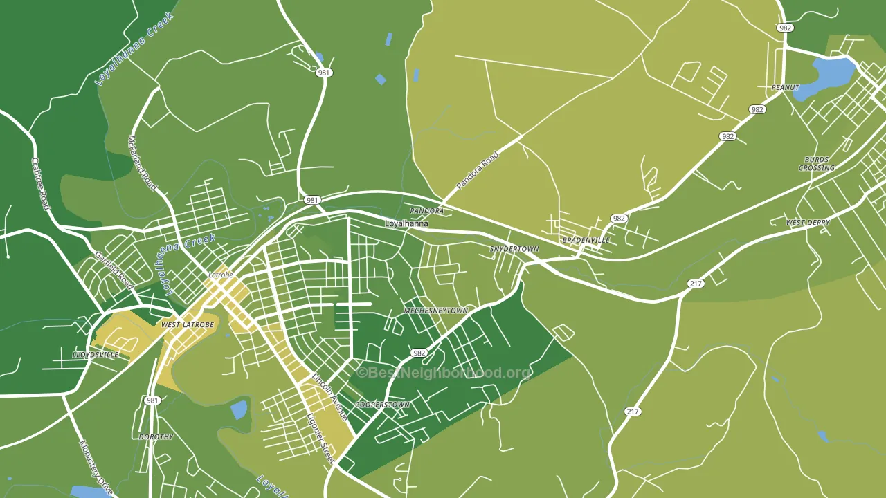 15661, PA block-group voter-turnout map