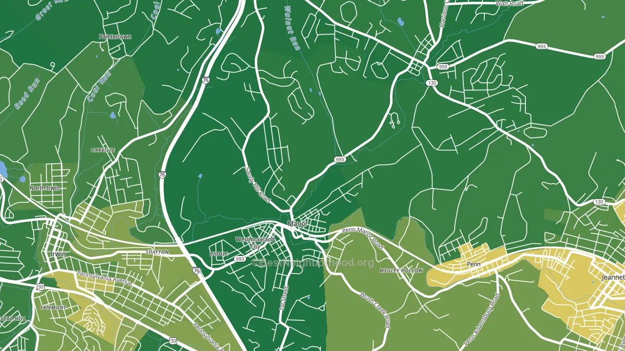 15665, PA block-group voter-turnout map