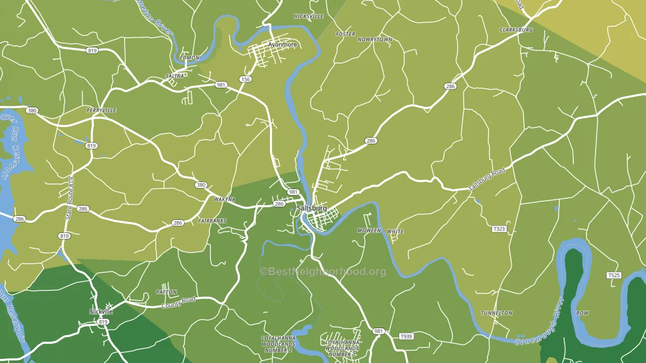 15681, PA block-group voter-turnout map