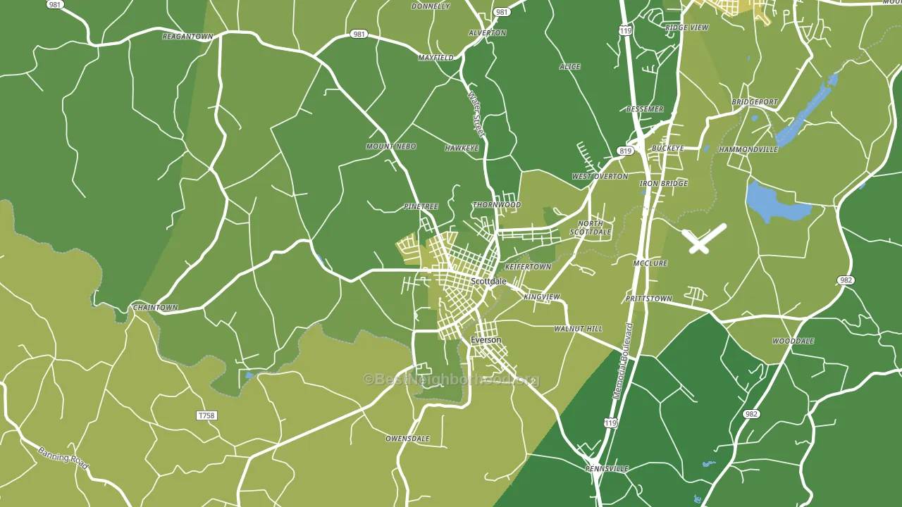 15683, PA block-group voter-turnout map