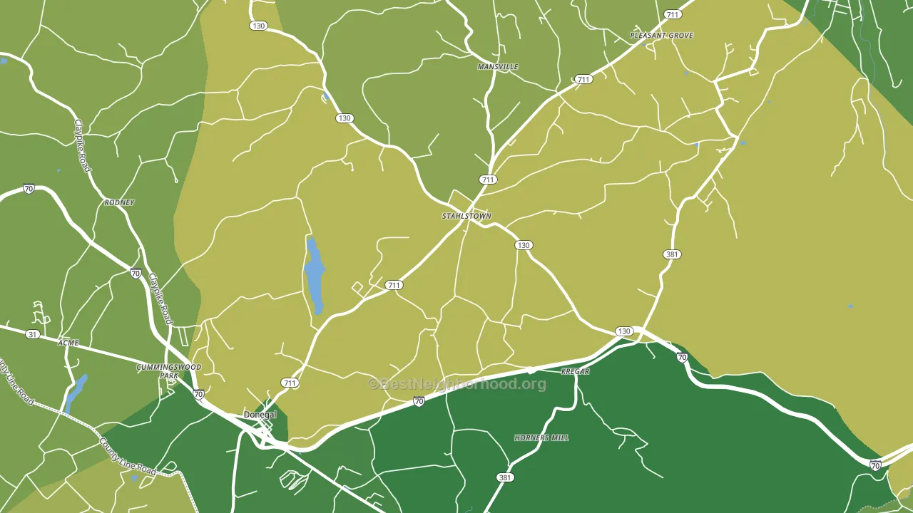 15687, PA block-group voter-turnout map