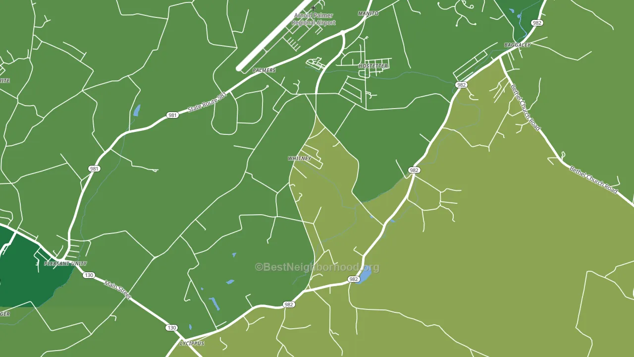 15693, PA block-group voter-turnout map
