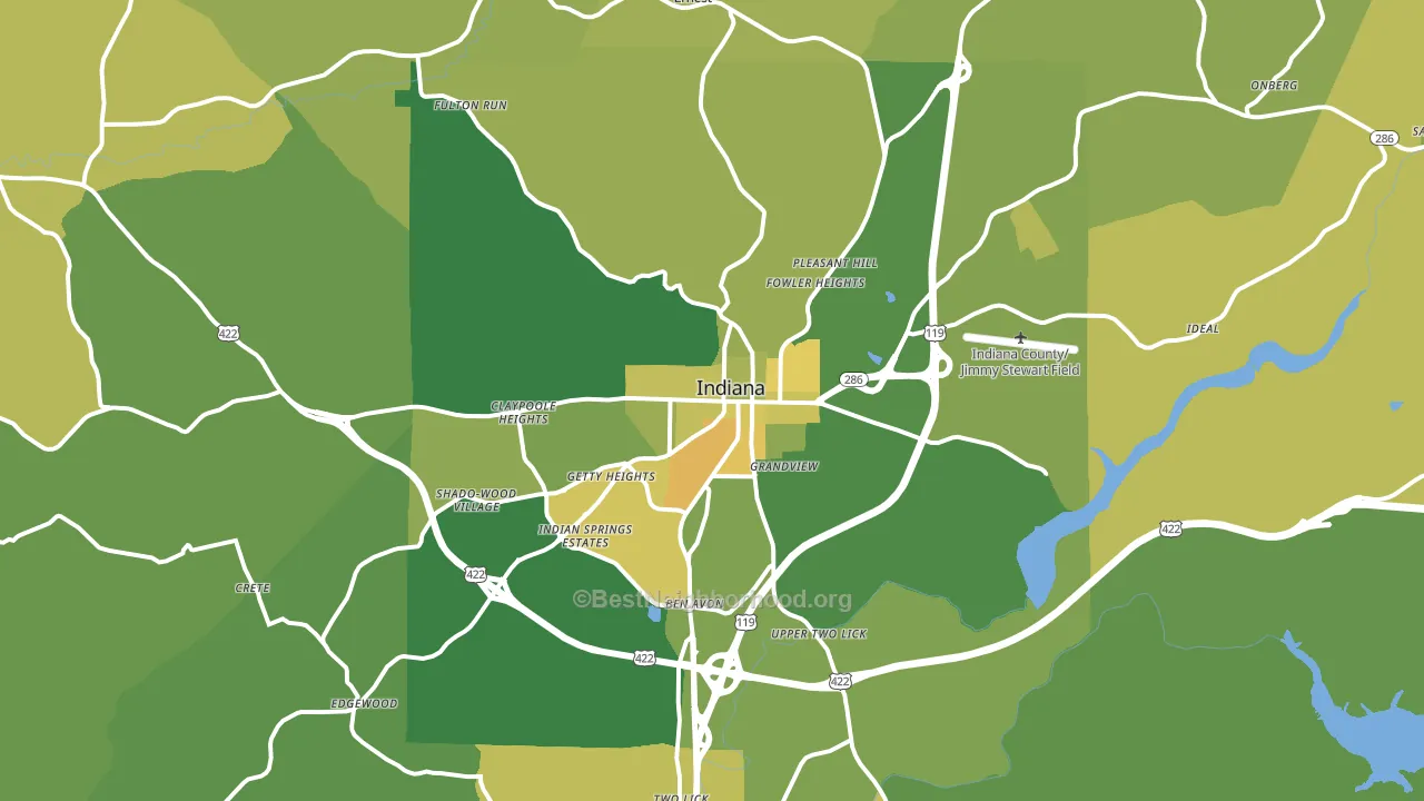 15701, PA block-group voter-turnout map